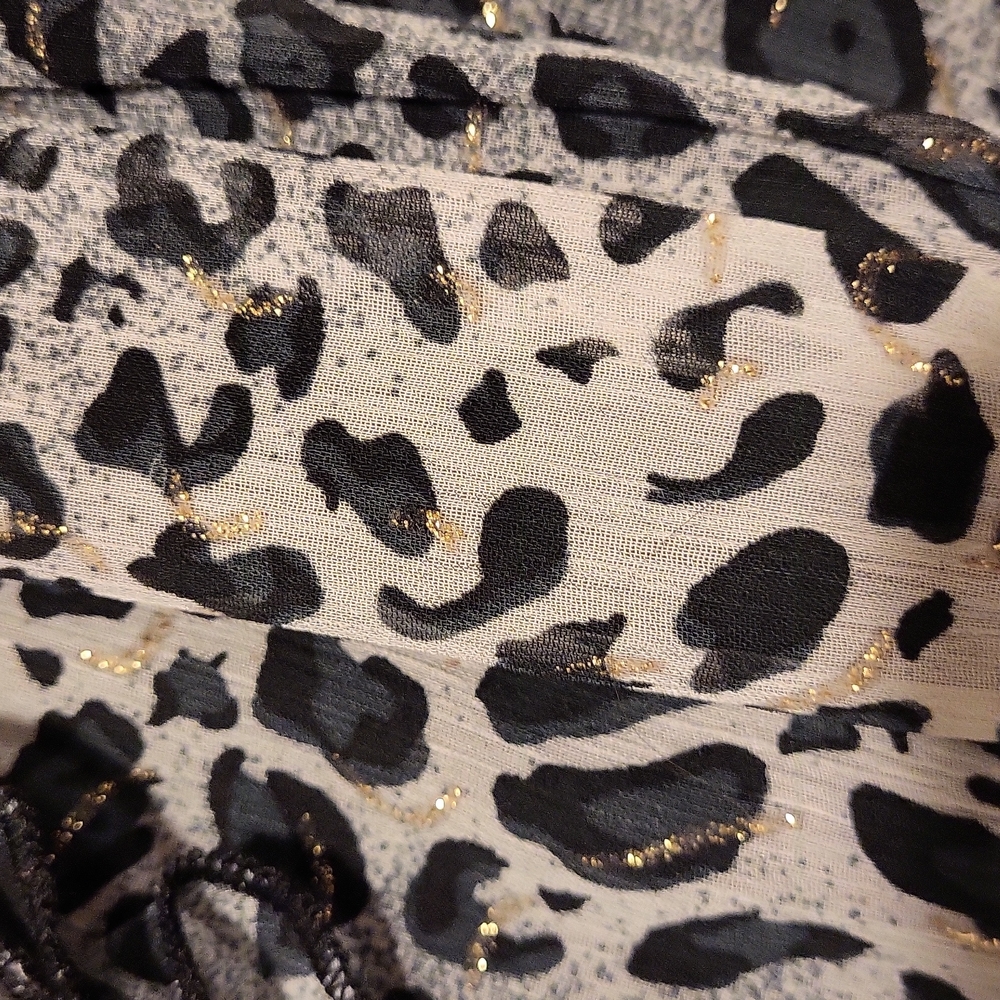 Rampage Black Dress with Animal Print Sleeveless.. Size 13 - Picture 4 of 6